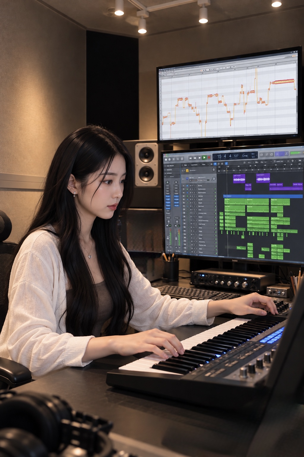 Recording a K-pop song in the DearStory studio